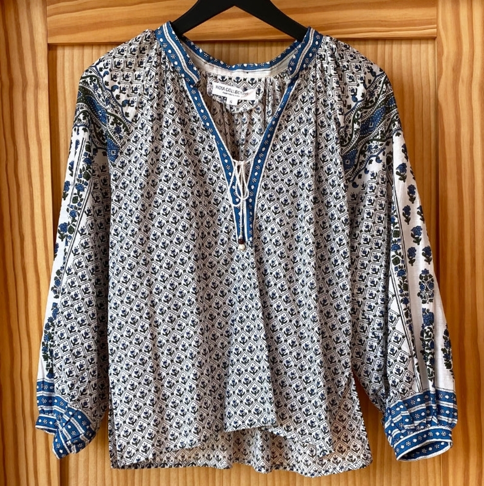 Emerson Fry India Collection Heritage Top - Indigo Organic M